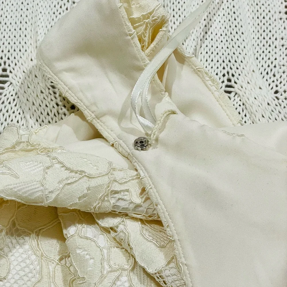 NWT Eliza J Black & White Lace Fit and Flare Midi Dress - Picture 14 of 15